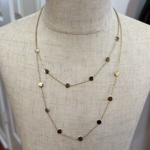 Elegant Gold Tone Layered Necklace